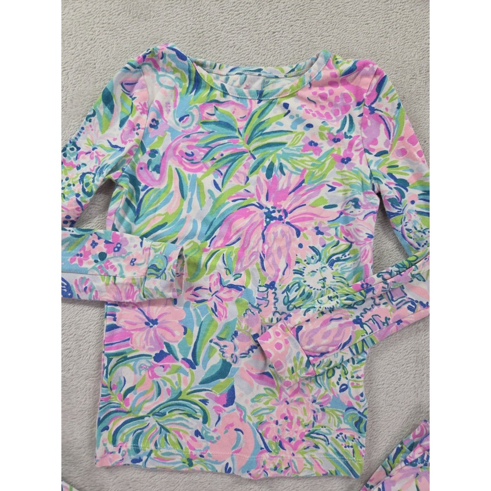 Lilly Pulitzer Pajama Top Pant Set Girls 6 - Picture 4 of 8